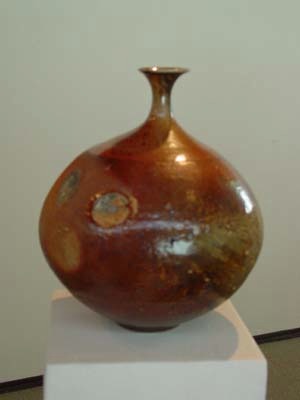 018 Olsen KMW Vase, rundlich, rot